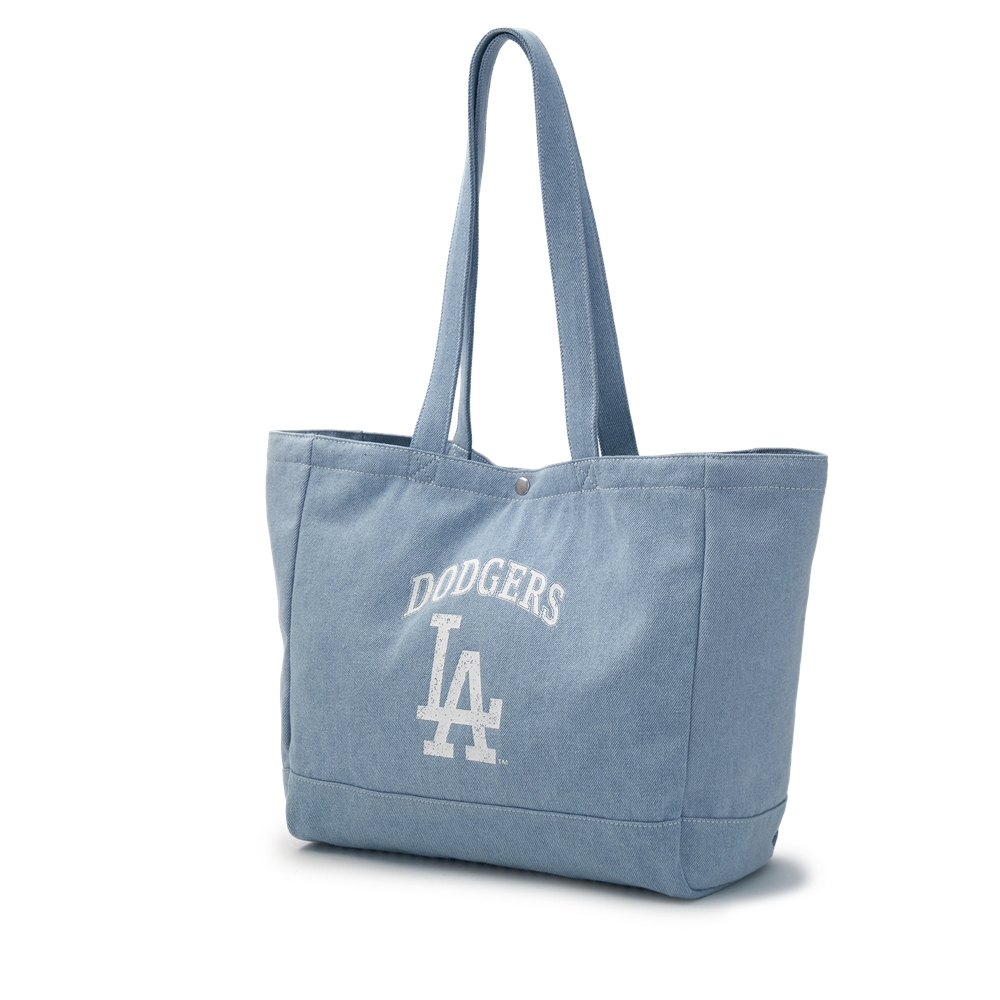 Túi MLB Vintage Lettering Denim Shopper Bag LA Dodgers Blue [Karina PICK]