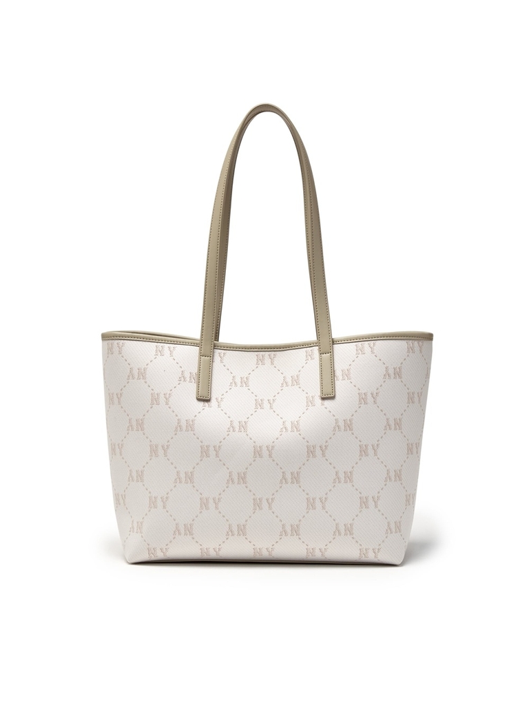 Túi MLB Dia Mono Jacquard Tote Bag New York Yankees Cream