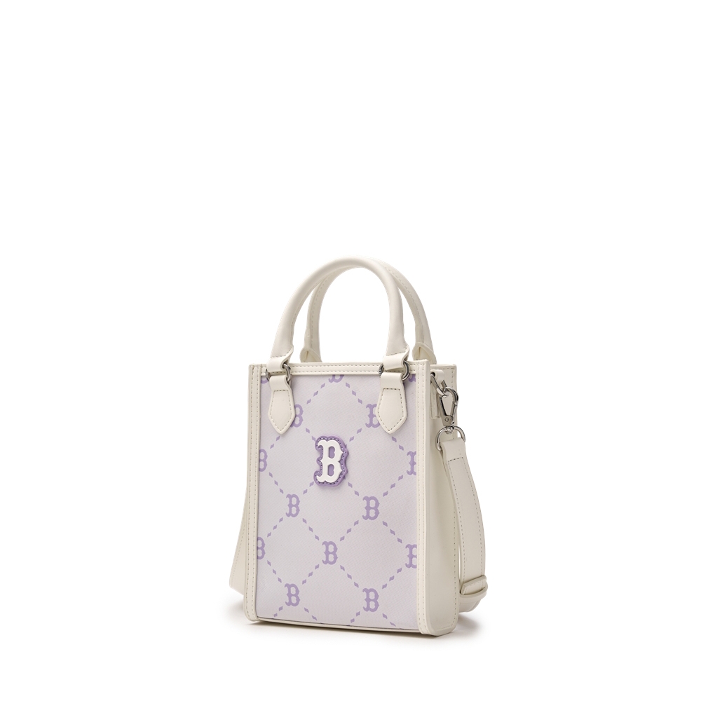Túi MLB Diamond Monogram Mini Tote Boston Red Sox Ivory