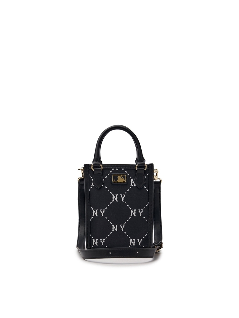 Túi MLB Diamond Monogram Mini Tote Bag New York Yankees Black