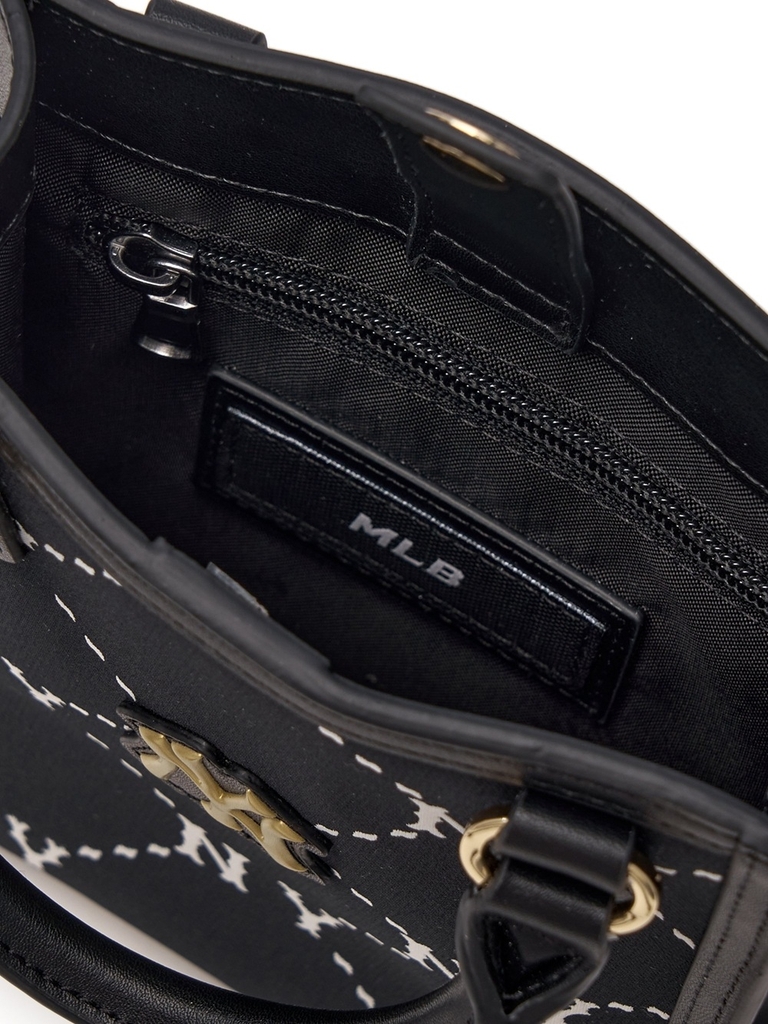 Túi MLB Diamond Monogram Mini Tote Bag New York Yankees Black