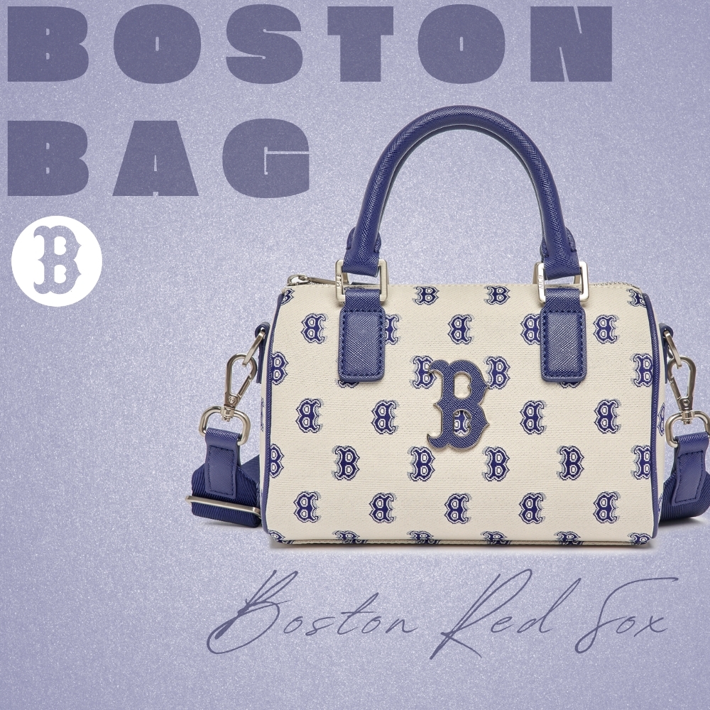 Túi MLB Classic Monogram Jacquard Boston Bag Boston Red Sox L.Beige