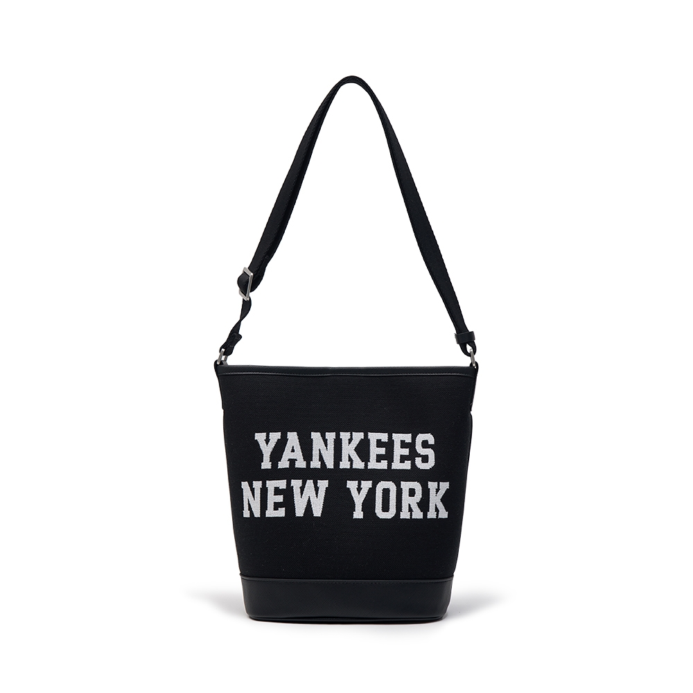 Túi MLB Korea Varsity Jacquard Bucket Bag New York Yankees Black