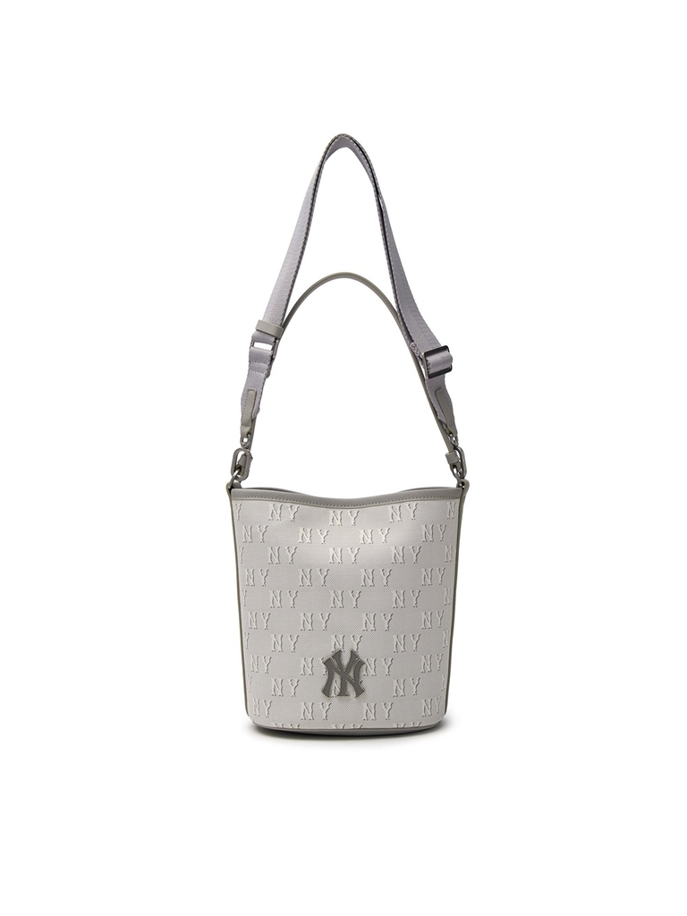 Túi MLB Korea Classic Mono Jacquard Bucket Bag New York Yankees Grey