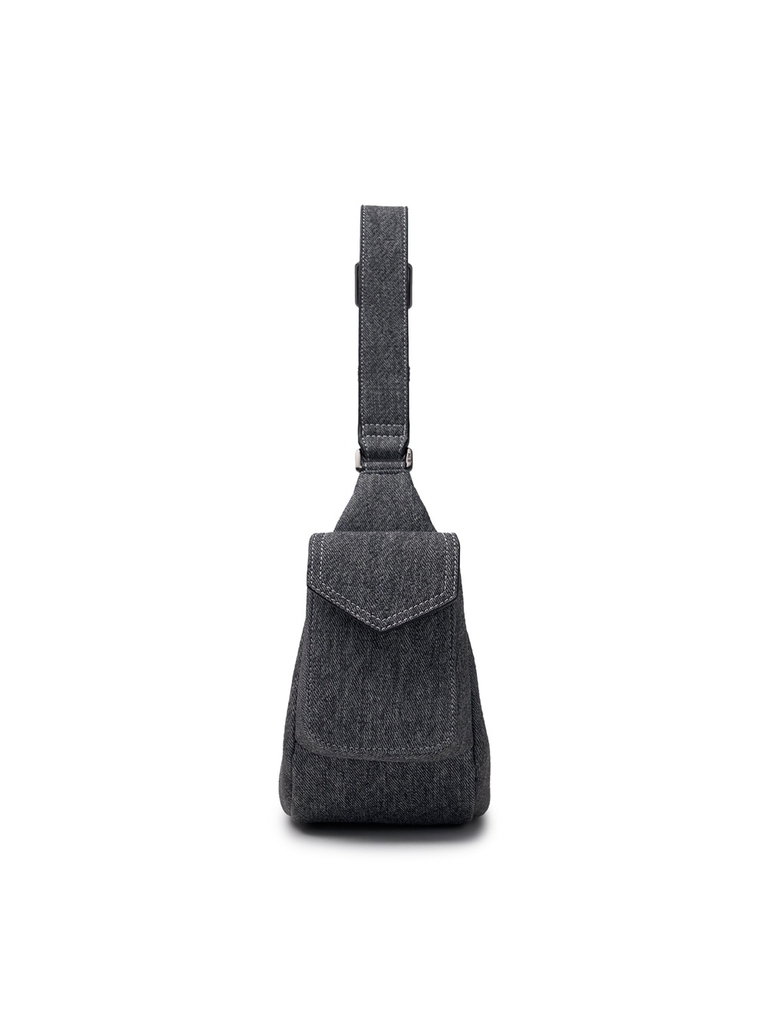 Túi MLB Korea Basic Mega Logo Denim Cargo Bag New York Yankees Black