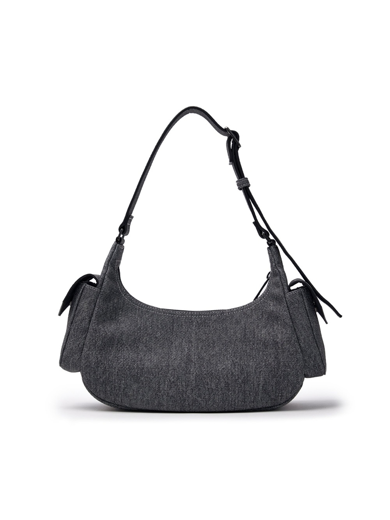 Túi MLB Korea Basic Mega Logo Denim Cargo Bag New York Yankees Black