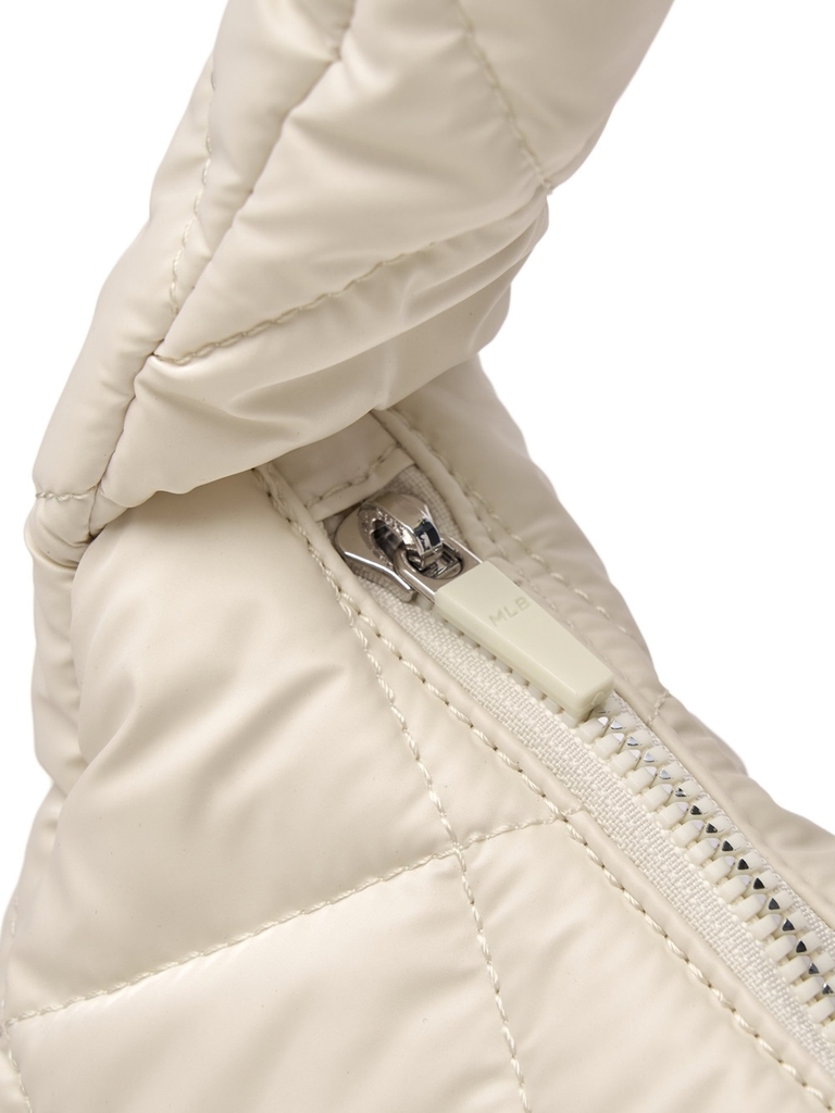 Túi MLB Korea Curve Padded Hobo Bag Boston Red Sox Cream