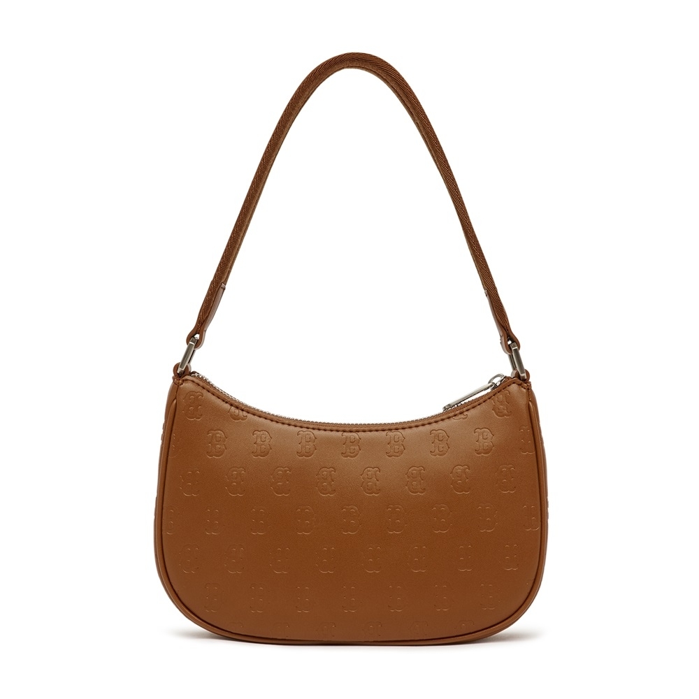 Túi MLB Korea Monogram Embo Hobo Bag Boston Red Sox Brown
