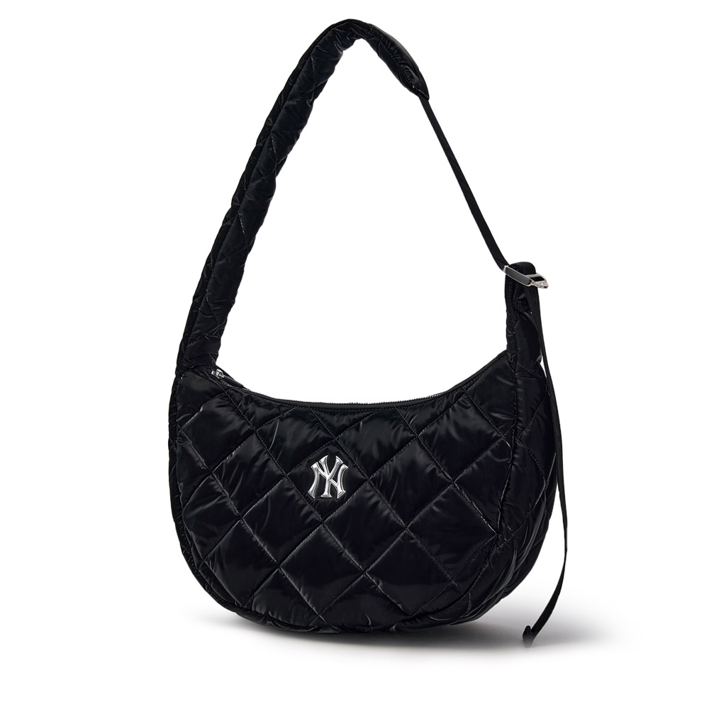 Túi MLB Korea Curve Padded Hobo Bag New York Yankees Black