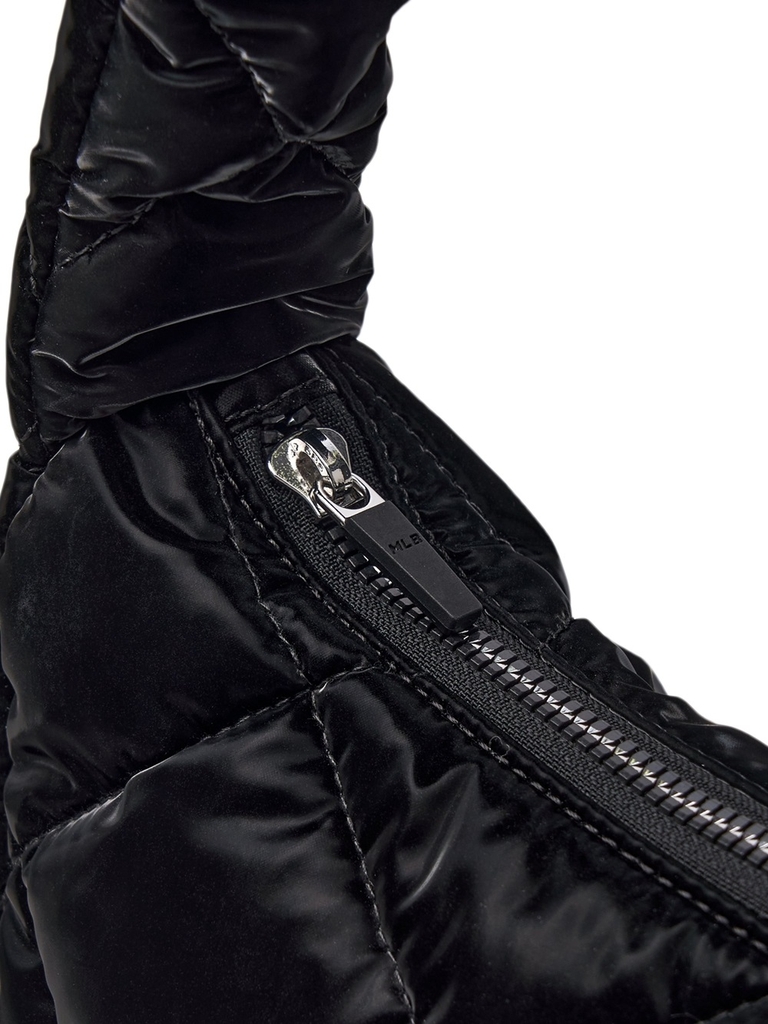 Túi MLB Korea Curve Padded Hobo Bag New York Yankees Black