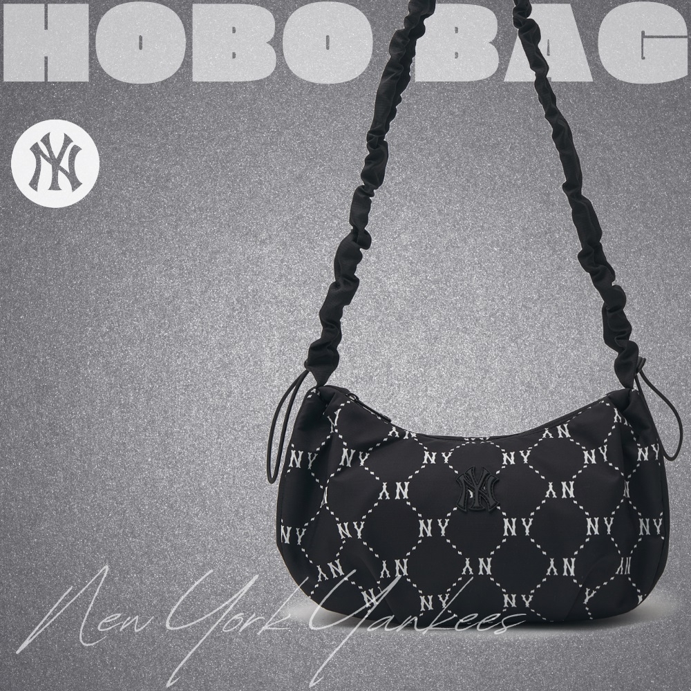 Túi MLB Korea Dia Mono Sportive Hobo Bag New York Yankees Black