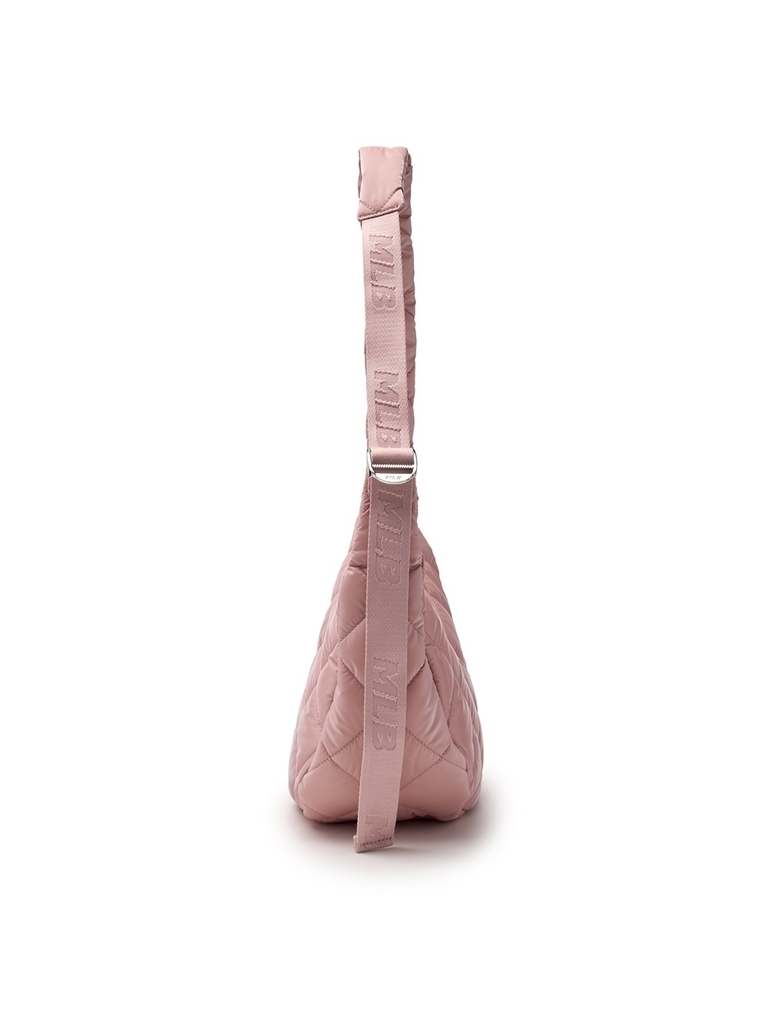 Túi MLB Korea Curve Padded Hobo Bag New York Yankees Pink