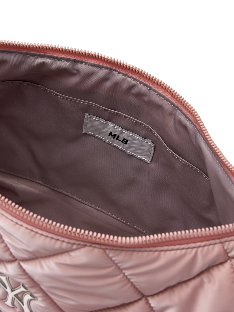 Túi MLB Korea Curve Padded Hobo Bag New York Yankees Pink