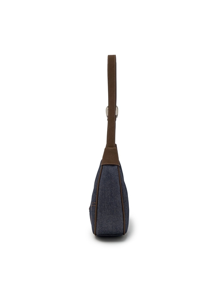 Túi MLB Denim Color Block Hobo Bag New York Yankees Indigo