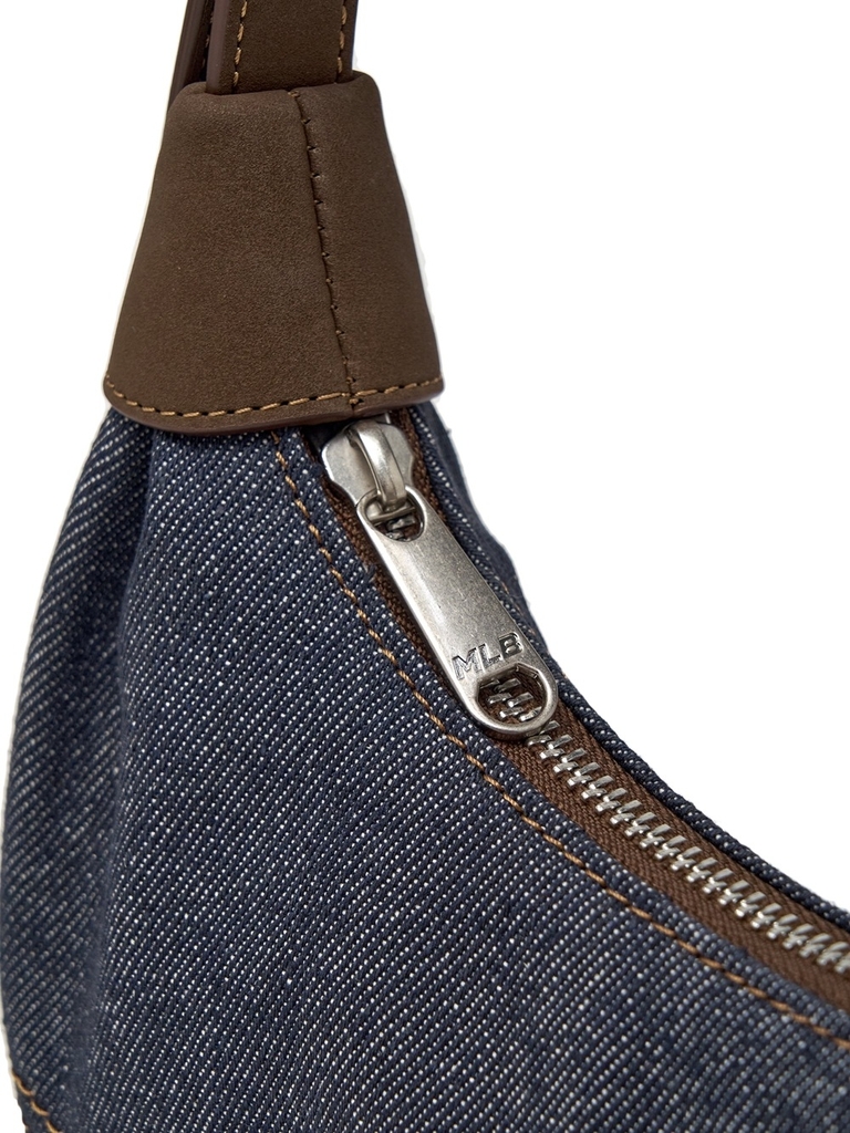 Túi MLB Denim Color Block Hobo Bag New York Yankees Indigo