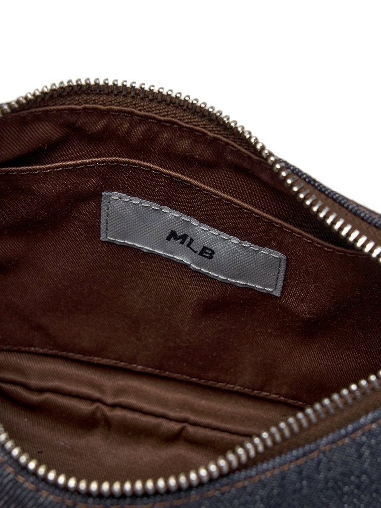 Túi MLB Denim Color Block Hobo Bag New York Yankees Indigo