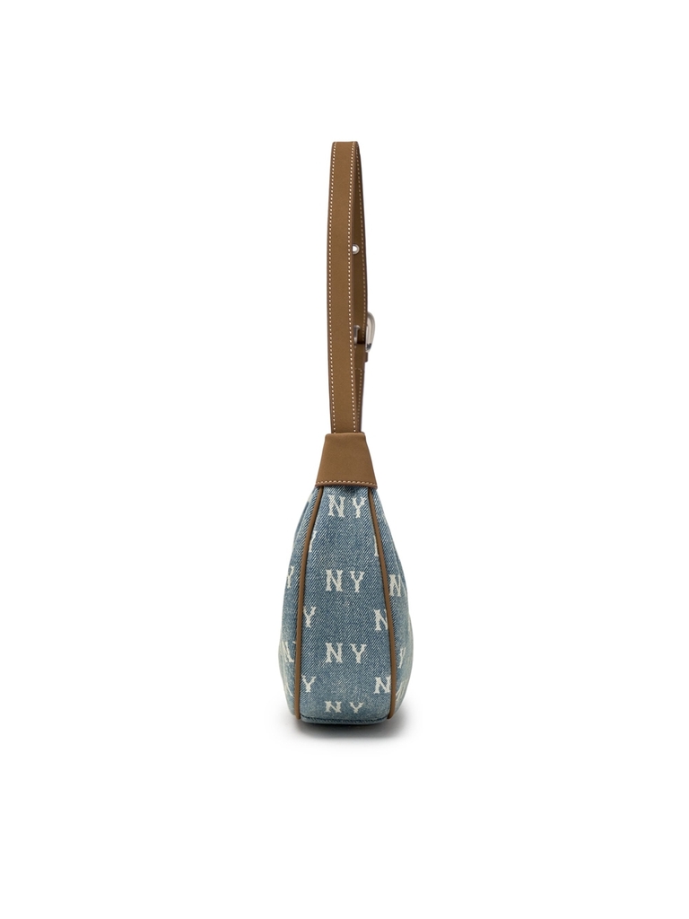 Túi MLB Classic Mono Vintage Denim Hobo Bag New York Yankees Blue