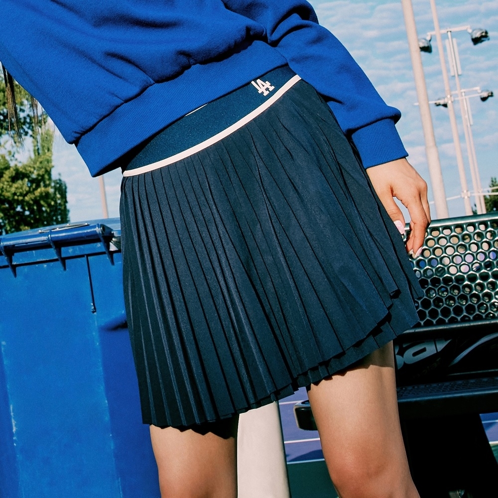 Váy MLB Korea Classic Sports Accordion Pleated LA Dodgers D.Navy