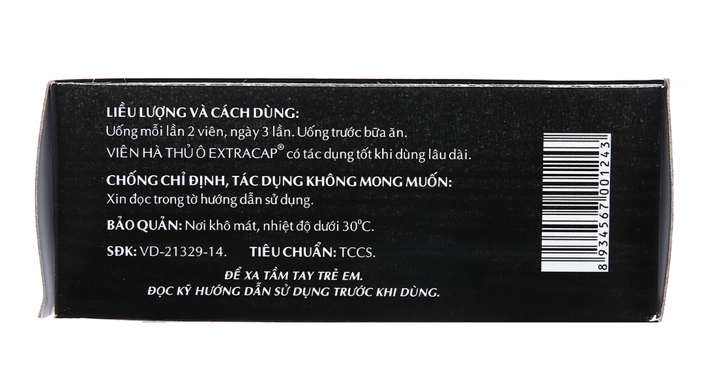 Thực phẩm chức năng Viên Hà thủ ô Extracap ngăn tóc bạc 50 viên