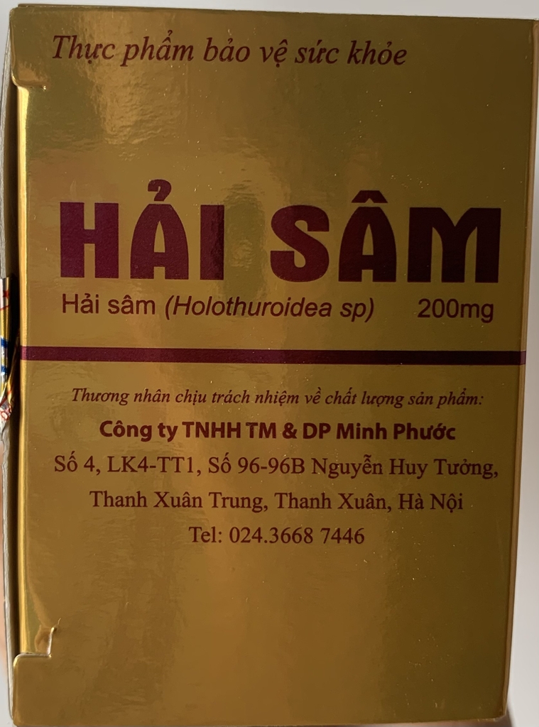 Thực phẩm chức năng Viên nang mềm hải sâm HAISAMIN hỗ trợ bồi bổ cơ thể hộp 30 viên