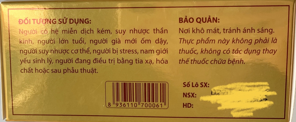 Thực phẩm chức năng Viên nang mềm hải sâm HAISAMIN hỗ trợ bồi bổ cơ thể hộp 30 viên