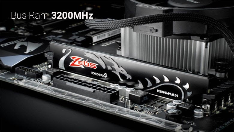 RAM PC KINGMAX HEATSINK (Zeus) (1 x 16GB) DDR4 3200MHz