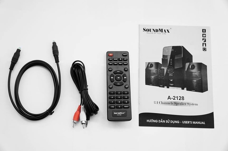 Loa SOUNDMAX A2128 / 2.1 (Hỗ trợ USB/SD Card 128GB, Bluetooth 4.2, Optical)