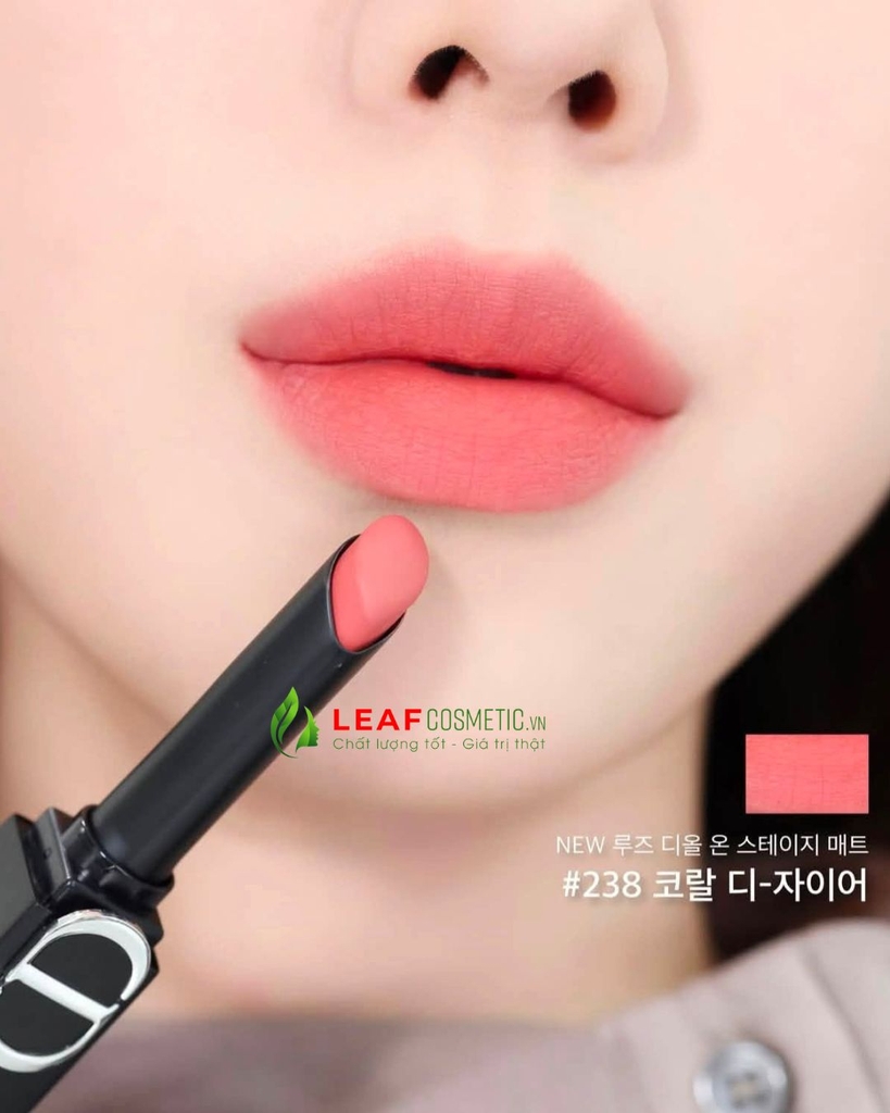 Son Thỏi Dior Rouge Dior On Stage 238 Coral D-Sire – Màu Đỏ Cam San Hô