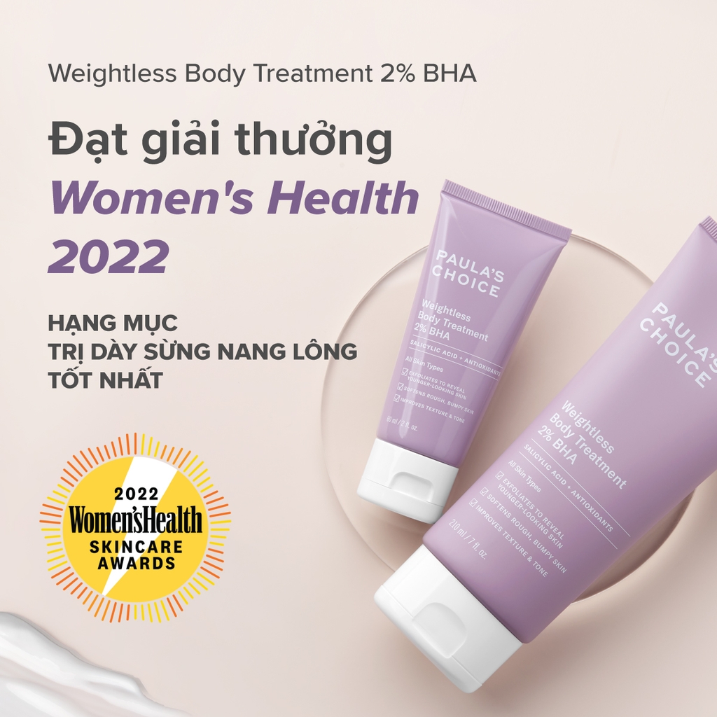 Kem dưỡng thể ngừa viêm lỗ chân lông Paula’s Choice Body Treatment WITH 2% BHA