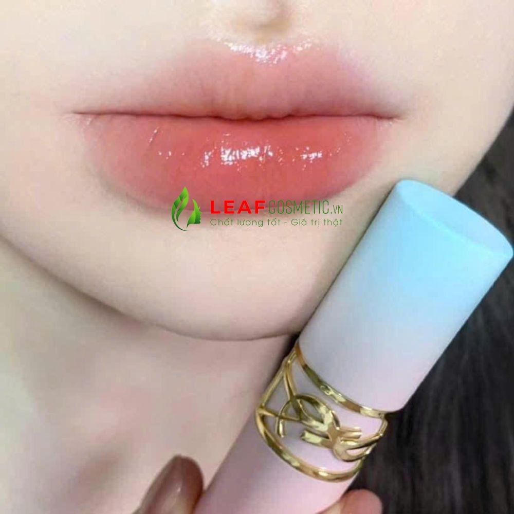 Son Dưỡng YSL Loveshine Candy Glow 7B Limited Vỏ Hồng Xanh Ombre Mới Nhất - Nude Pleasure Màu Cam Đất