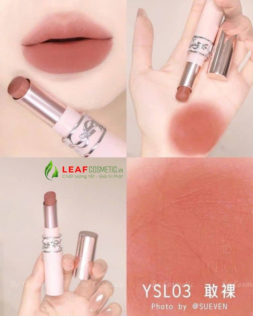 Son Dưỡng YSL Lovenude Lip Blusher 03 Taupe Flirt Chính Hãng - Màu Nâu Cam Đất