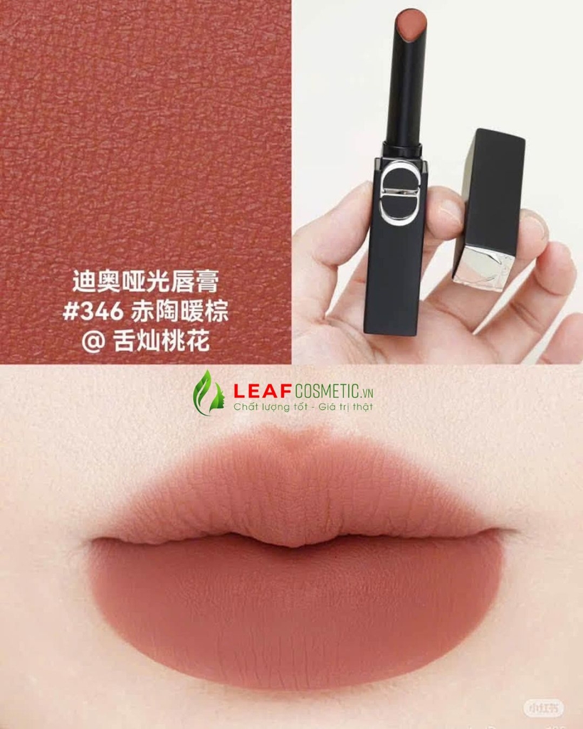 Son Thỏi Dior Rouge Dior On Stage 346 Auburn Mystery – Màu Nâu Đỏ Đất