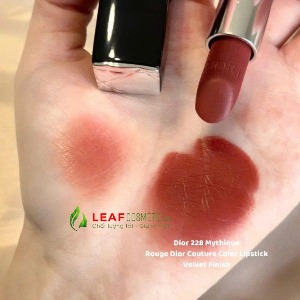 Son Thỏi Dior Rouge Dior Velvet 228 Baby Look – Màu Đỏ Cam Đất (Tặng kèm túi hãng)