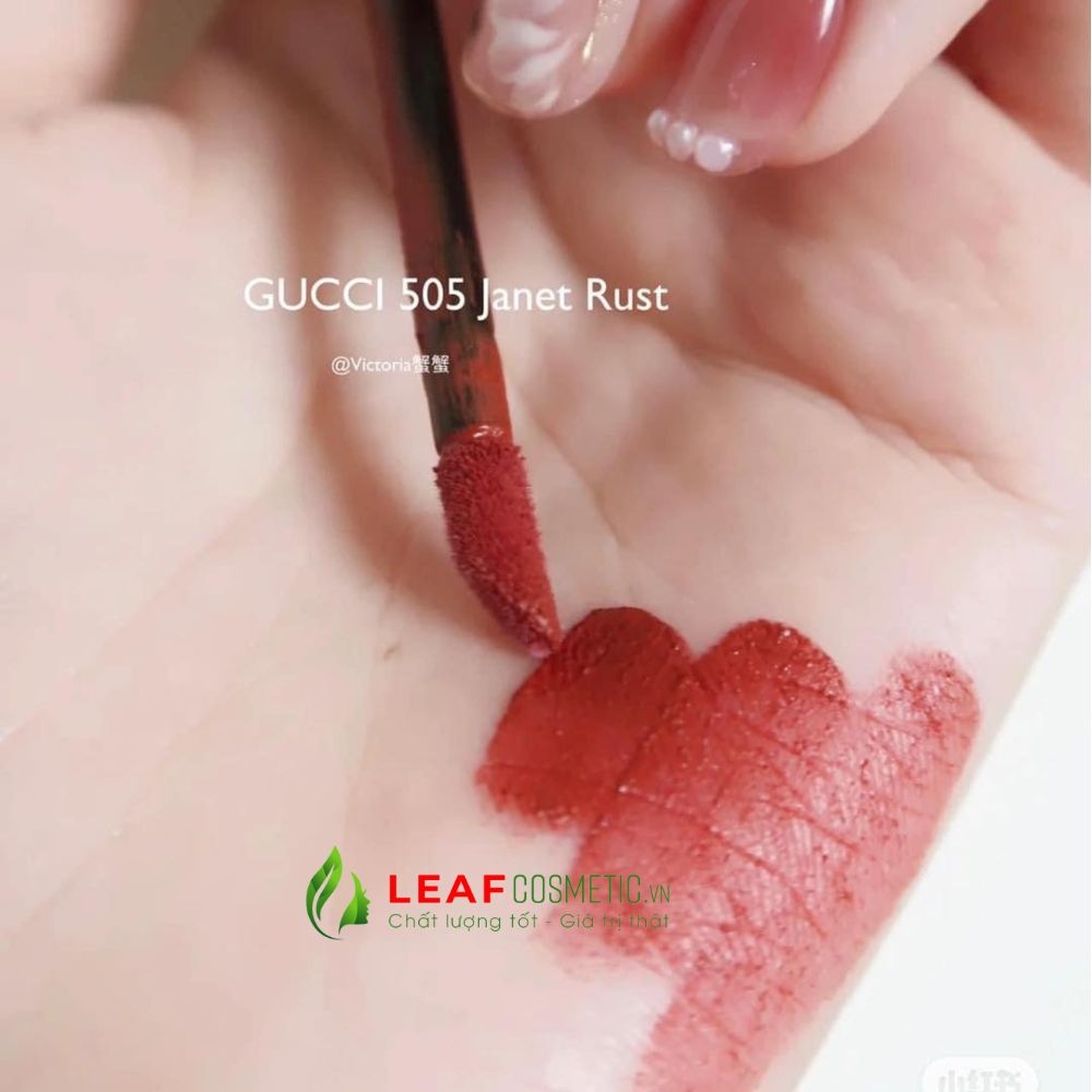 Son Kem Gucci Rouge À Lèvres Liquide Mat 505 Janet Rust - Màu Đỏ Gạch