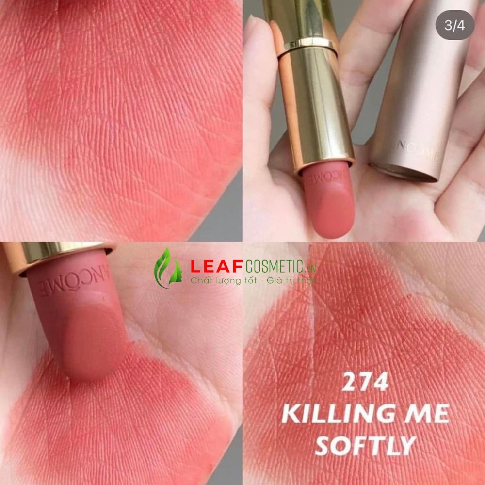 Son Lancôme L'Absolu Rouge Intimatte 274 Killing Me Softly - Màu Trà Sữa