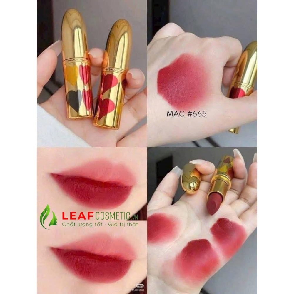 Son MAC Ximal Matte 665 Ring The Alarm - Đỏ Hồng (Vỏ Tim Valentine)