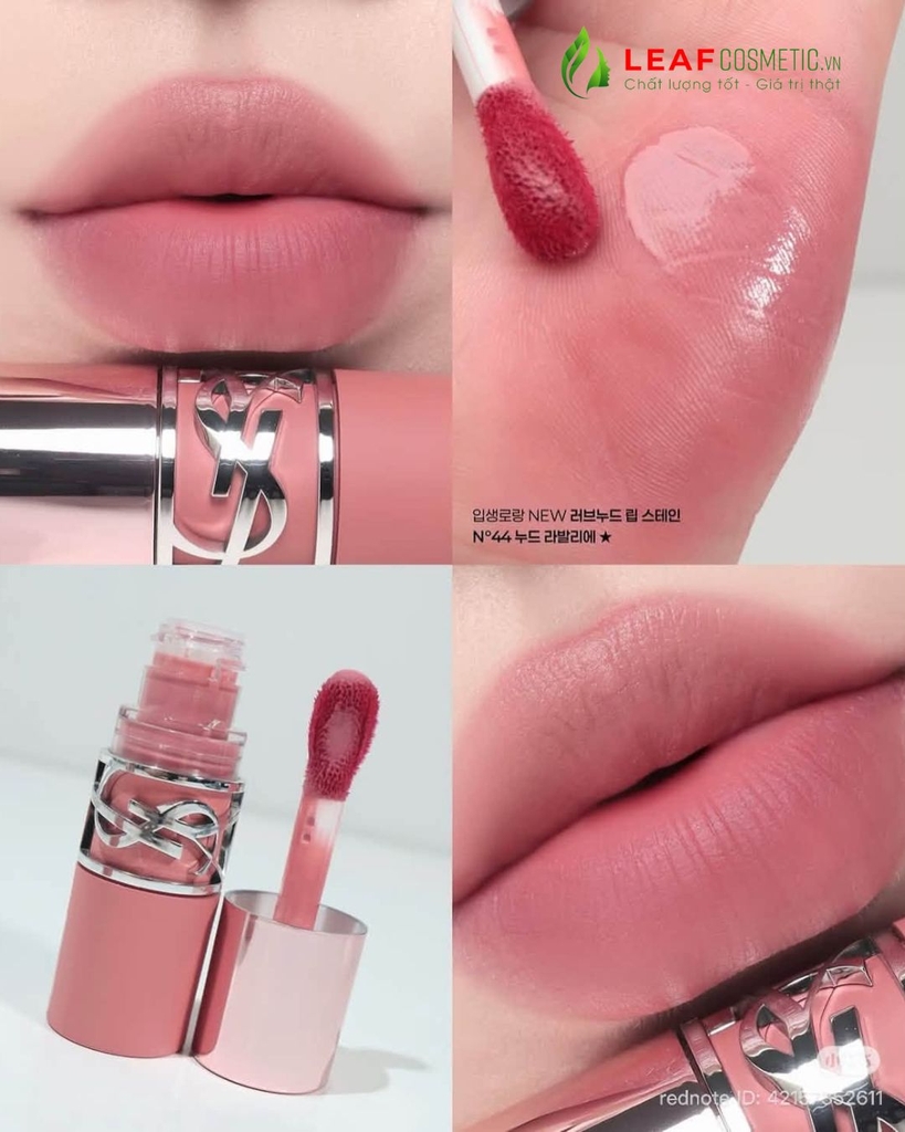 Son Kem YSL Lovenude Lip Stain 44 Nude Lavallière – Màu Hồng Sữa
