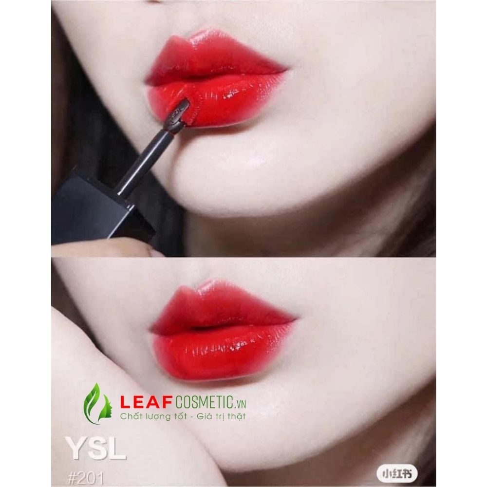 Son Kem YSL Rouge Tatouage Velvet Cream 201 - Đỏ Cam
