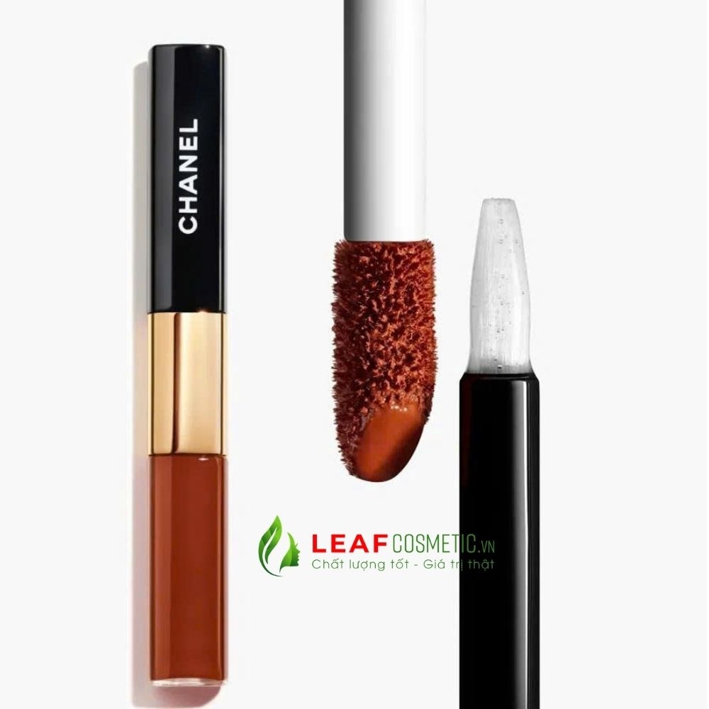 Son Kem 2 Đầu Chanel 196 Red Brown - Đỏ Nâu Đất (Le Rouge Duo)
