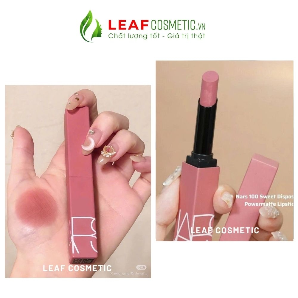 Son Nars Powermatte Lip 100 Sweet Disposition - Hồng Be
