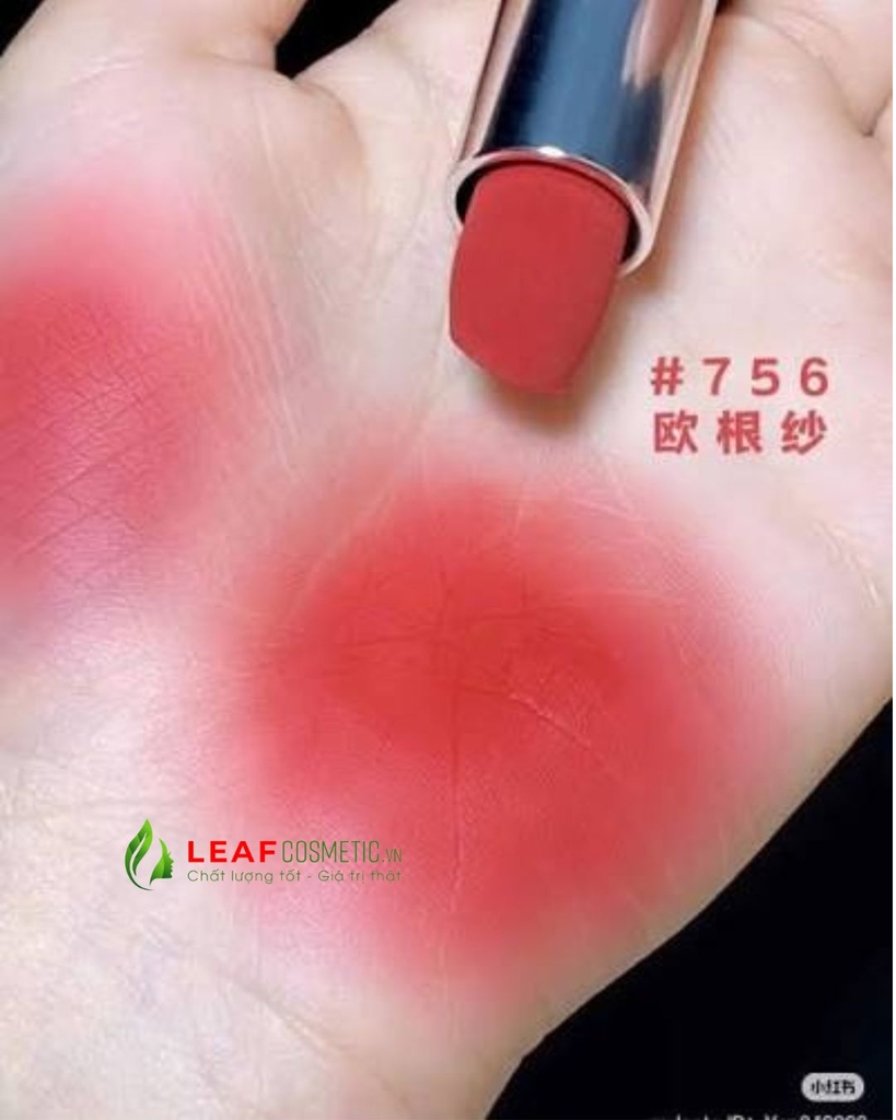 Son Thỏi Dior Rouge Dior Velvet 756 Organza Veil – Màu Đỏ Hồng