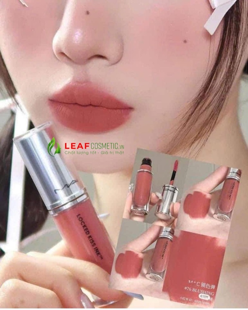 Son Kem MAC Locked Kiss Ink 76 Blushing – Hồng Hoa