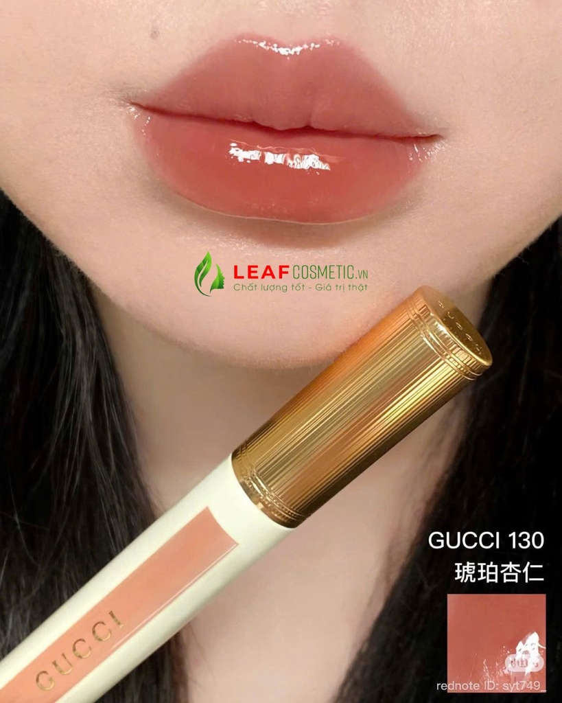 Son Kem Gucci Glow Oil-In-Water Tint 130 Elsa Hazel - Cam Sữa