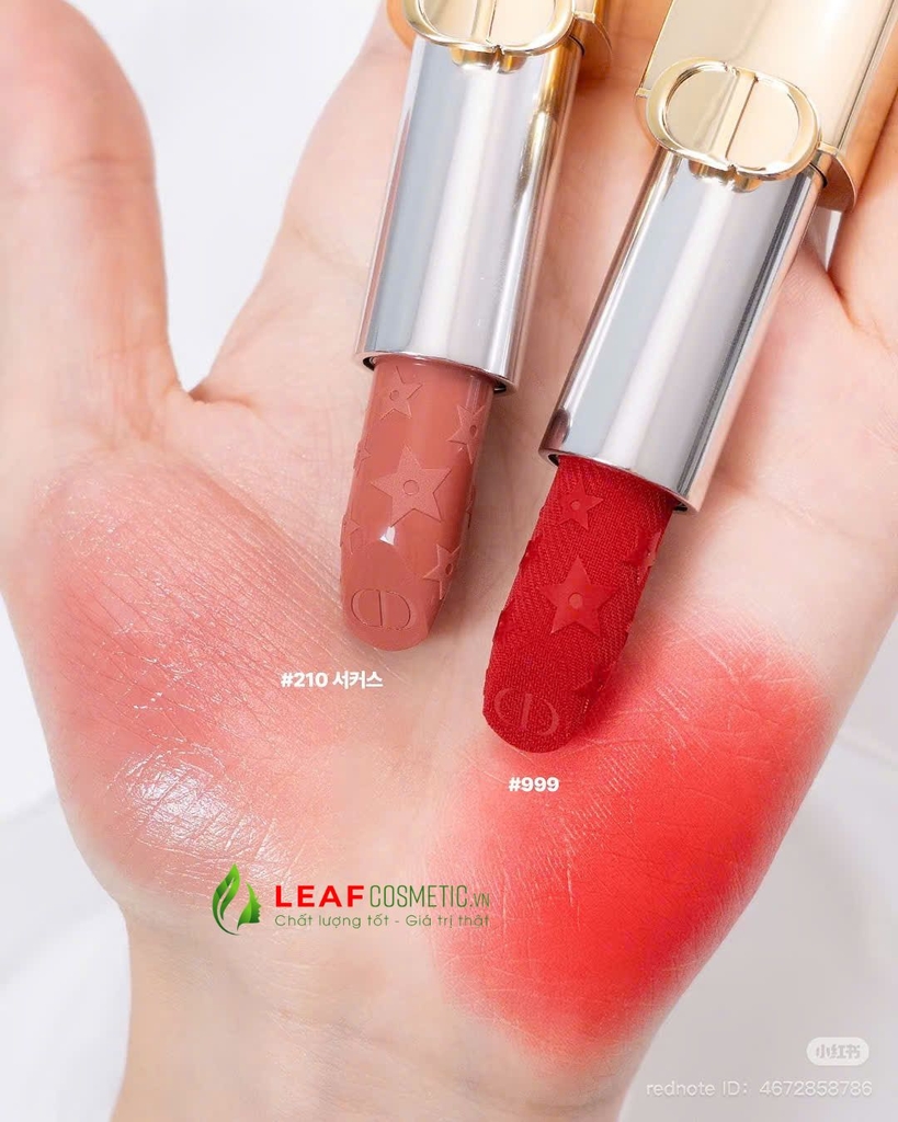 Son Thỏi Dior Rouge Dior Velvet 999 – Màu Đỏ Tươi (Holiday 2025 Limited Edition)