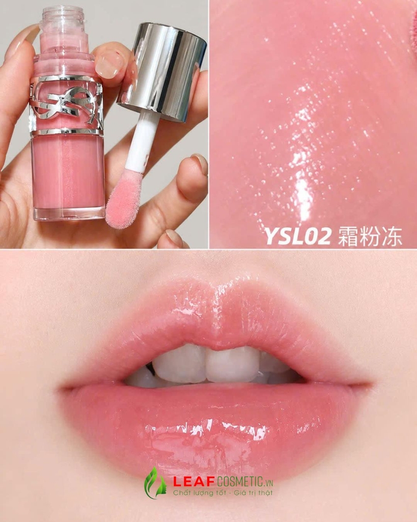 Son Dưỡng YSL Loveshine Plumping Lip Oil Gloss 02 Lucky Moonstone – Hồng Nhạt