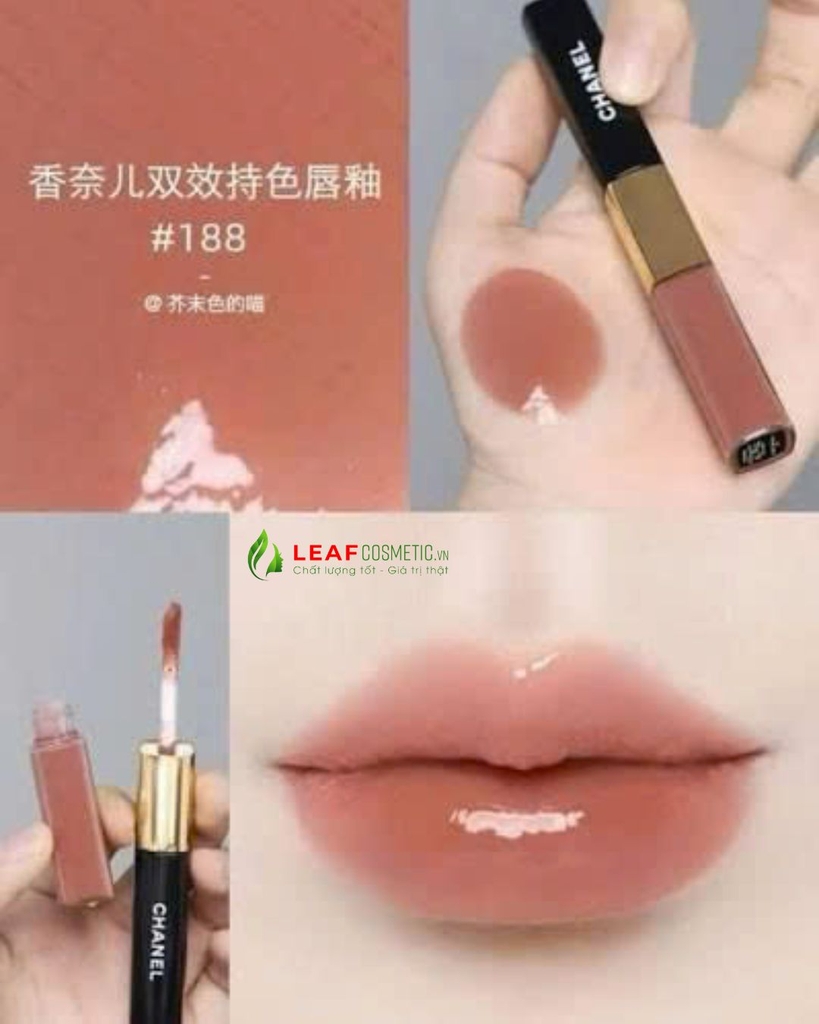 Son Kem Hai Đầu Chanel Le Rouge Duo Ultra Tenue 188 Caramel Beige – Màu Cam Sữa