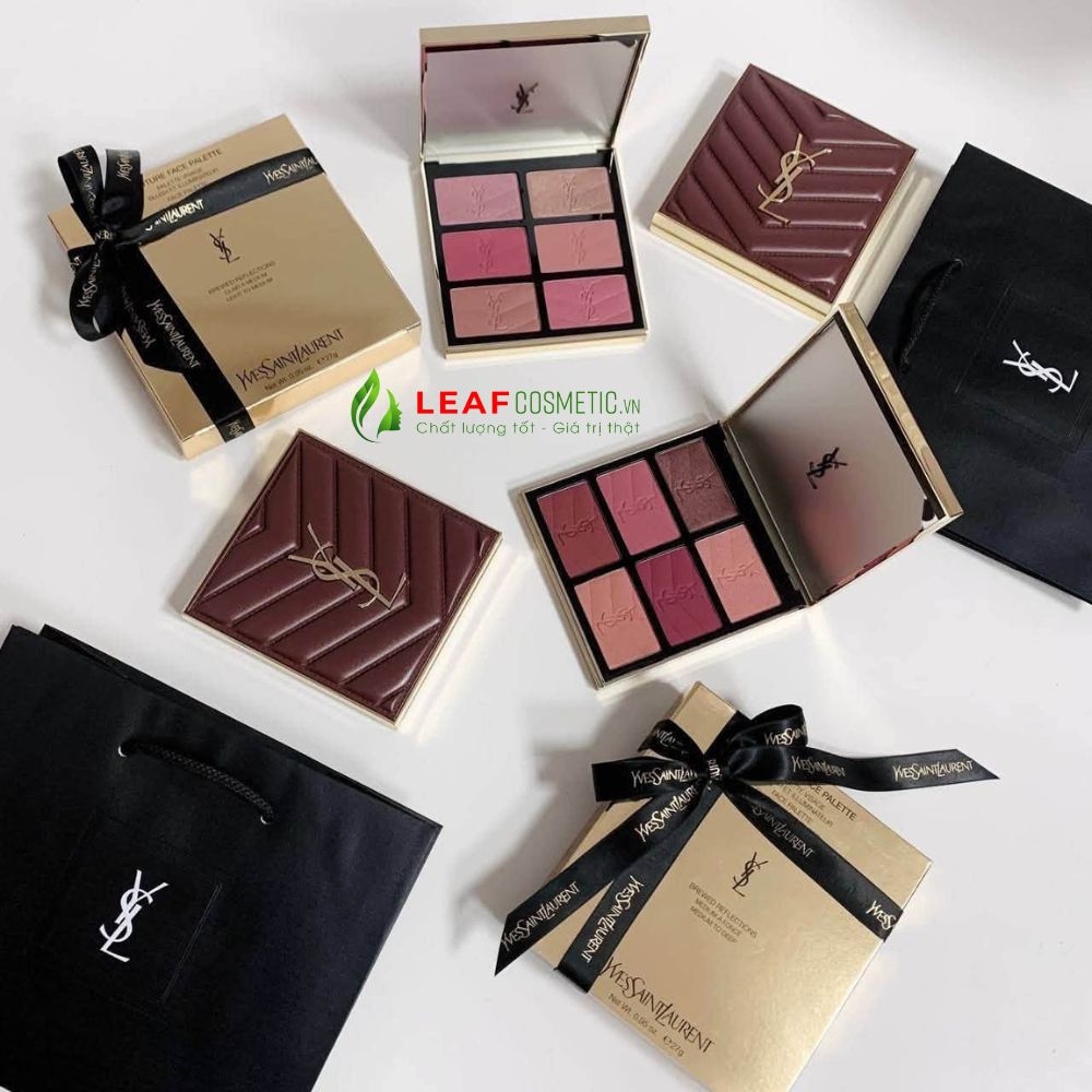 Bảng Phấn Đa Năng YSL Brewed Reflections Couture Face Palette 6 Ô Limited – Vỏ Nâu (Chọn Tông)