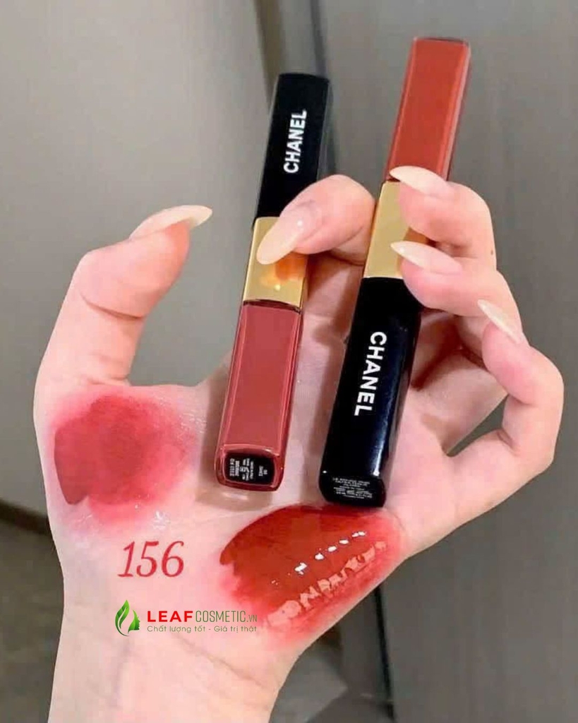Son Kem Hai Đầu Chanel Le Rouge Duo Ultra Tenue 156 Dance – Màu Đỏ Gỗ