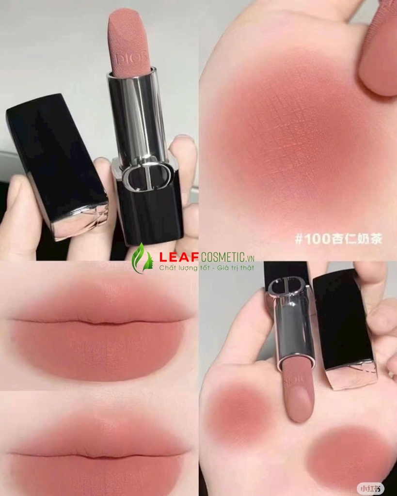 Son Thỏi Dior Rouge Dior Couture Velvet 100 Nude Look Mini - Màu Hồng Nude Đất