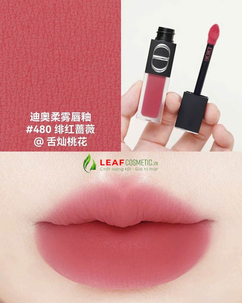 Son Kem Lì Rouge Dior On Stage Ink 480 Rose Icone - Màu Hồng Tươi